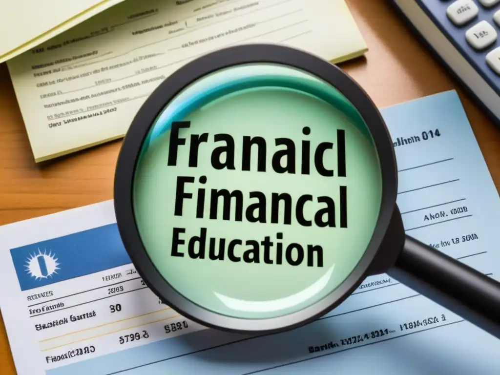 Recursos financieros para educación en Uruguay: Detalles en aumento Un acercamiento detallado de una lupa sobre recursos financieros para educación en Uruguay