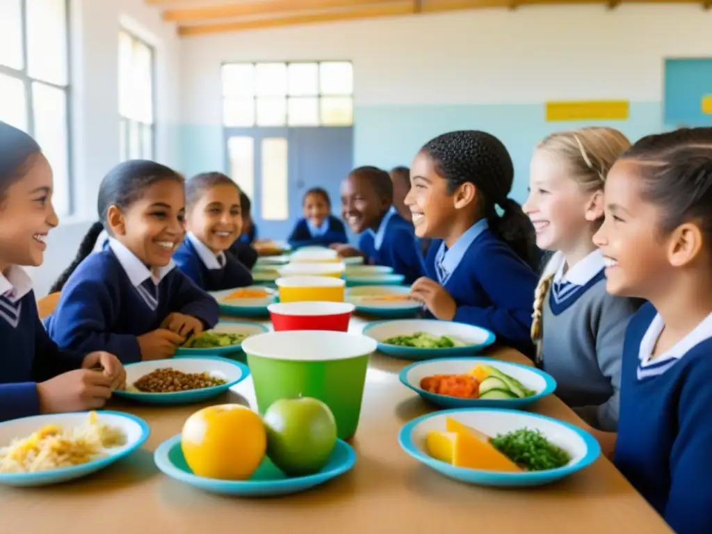 Un almuerzo escolar balanceado y colorido en Uruguay destaca las políticas de nutrición escolar