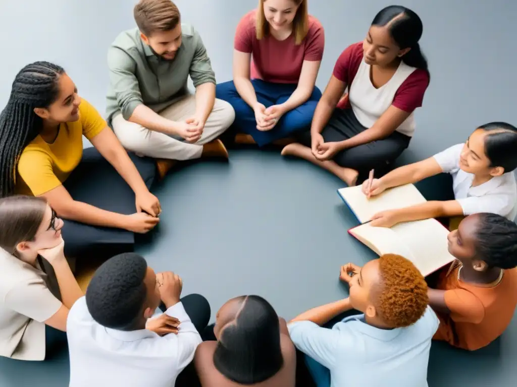 Un ambiente de aprendizaje inclusivo y colaborativo de estudiantes de distintas culturas en un aula moderna