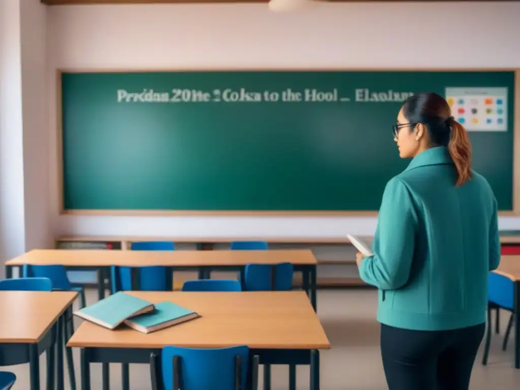 Aula bilingüe en Uruguay: diversidad y aprendizaje Ambiente sereno de aula en programa bilingüe en educación Uruguay con estudiantes diversos y materiales educativos