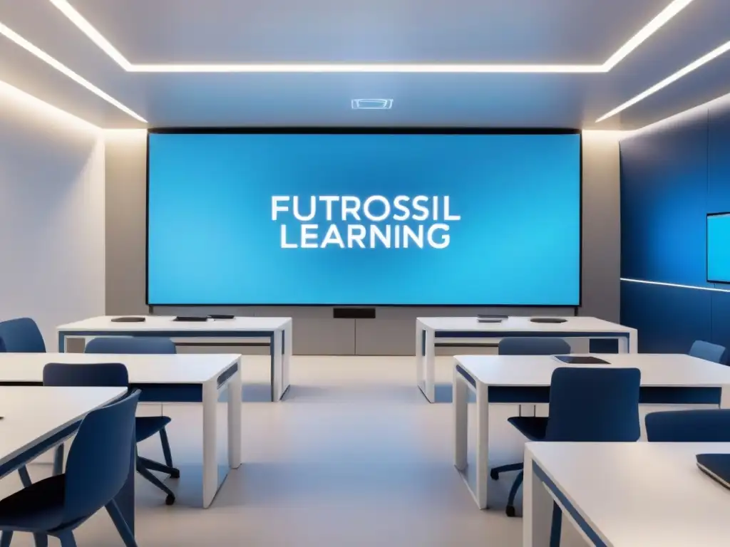 Aula futurista en Uruguay: tecnología AI para aprendizaje personalizado Un aula futurista en Uruguay con Inteligencia artificial en educación
