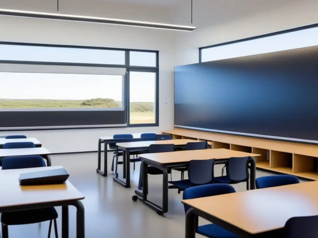 Un aula futurista en Uruguay con tecnología Edmodo, diseño minimalista y luminosidad natural