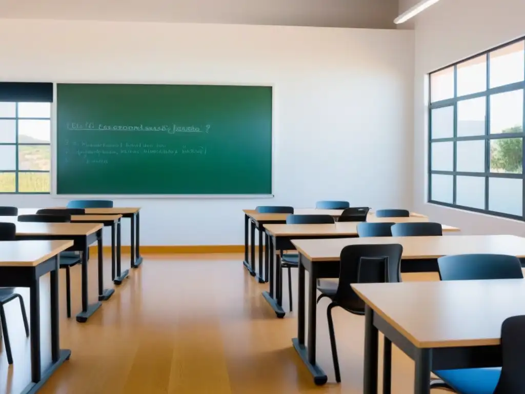 Aula moderna en Uruguay para educación bilingüe