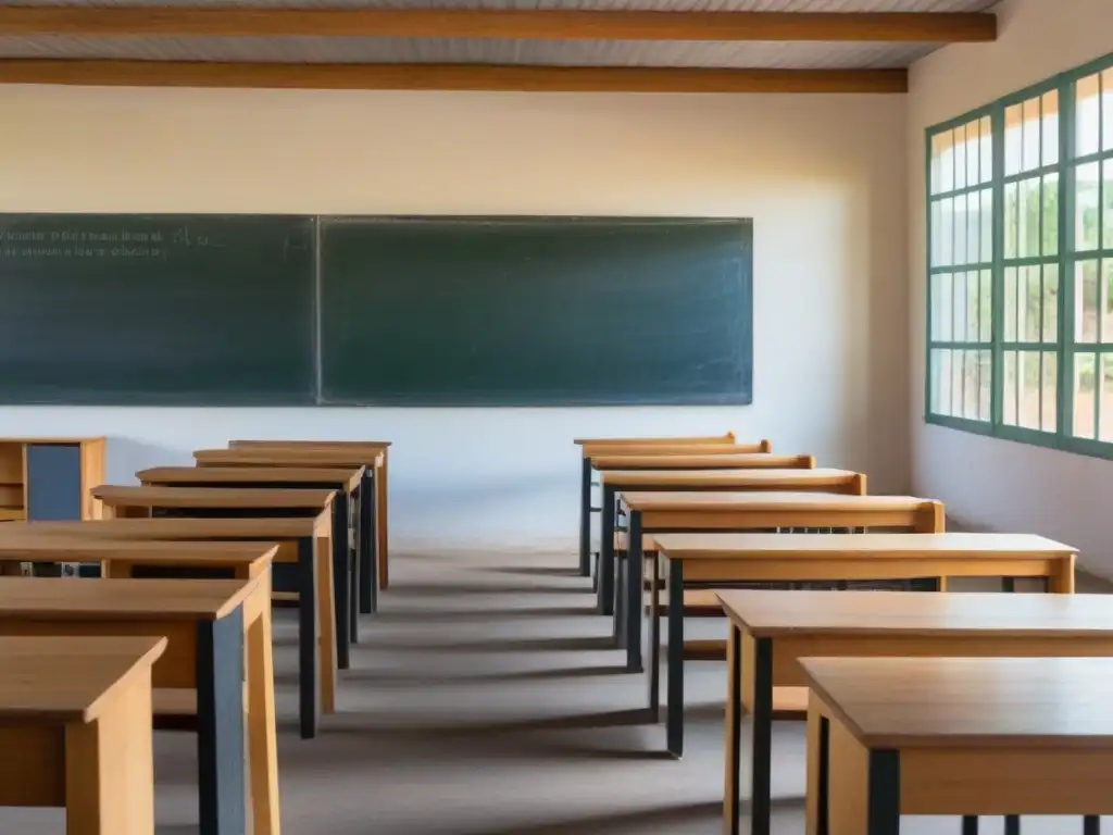 Un aula rural en Uruguay, llena de luz y tranquilidad