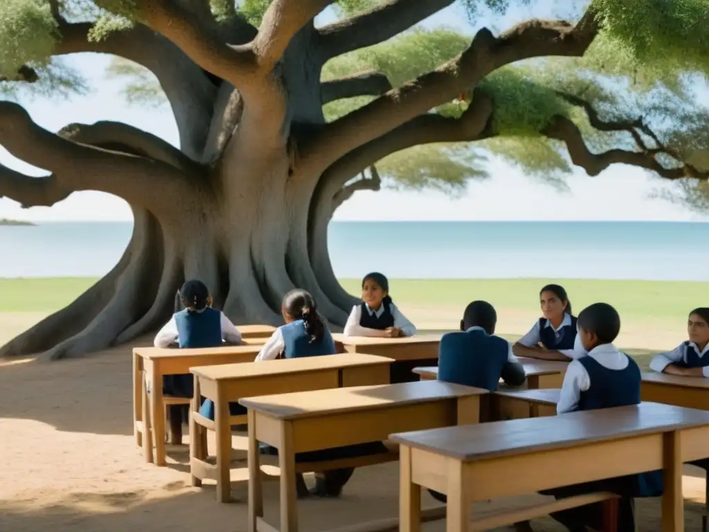 Un aula rural en Uruguay muestra la conexión a la naturaleza y la educación en campo