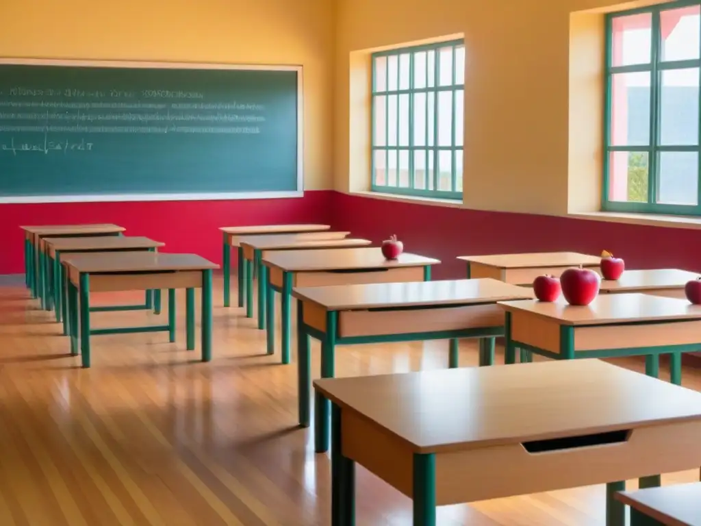 Un aula serena en Uruguay lista para la capacitación en evaluación educativa