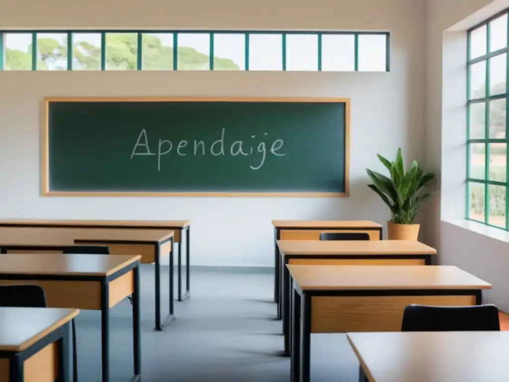 Un aula serena en Uruguay con la palabra clave 'Planes aprendizaje permanente educadores Uruguay'