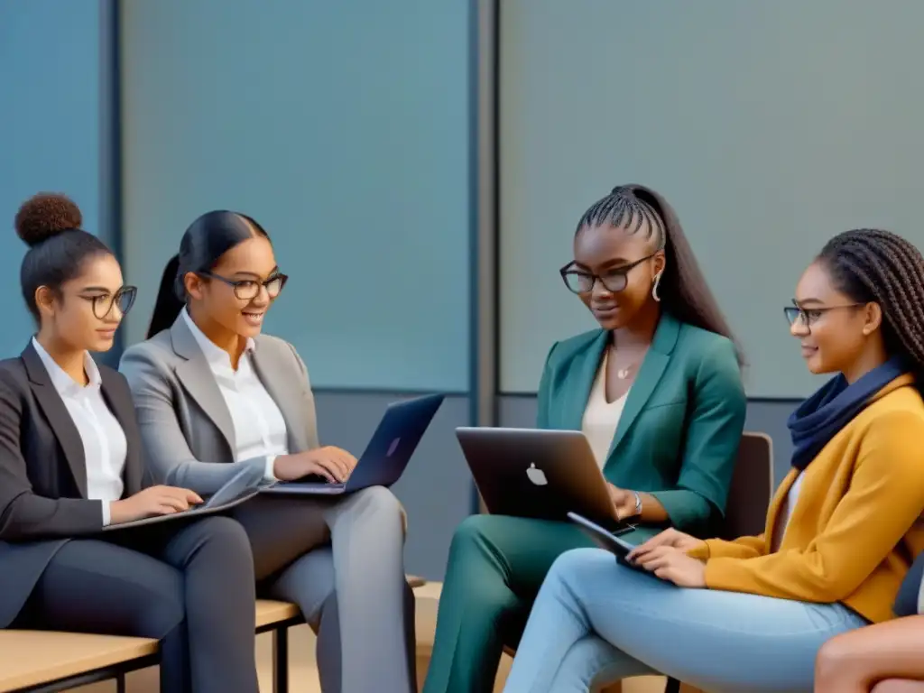 Conexión en aula virtual: estudiantes diversos en campus inclusivo