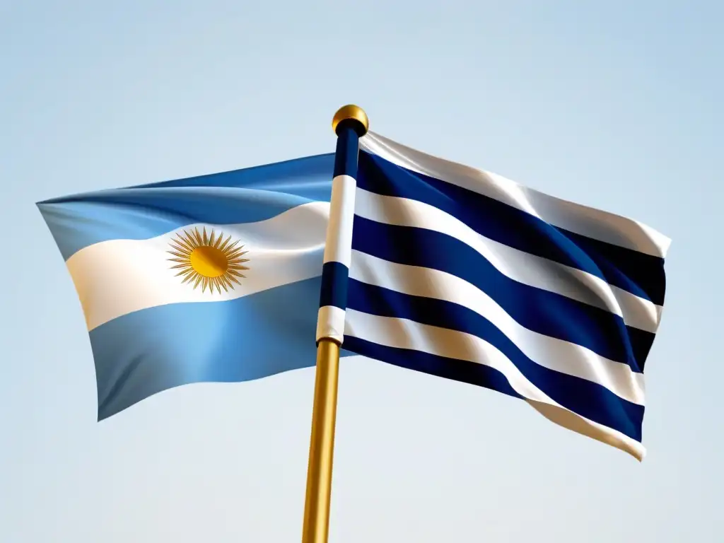 Bandera de Uruguay y Finlandia en armonía, simbolizando la cooperación educativa con excelencia