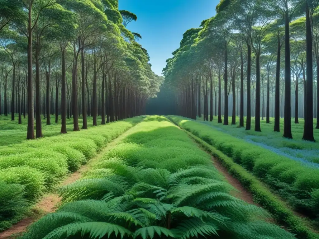 Un bosque exuberante en Uruguay, promoviendo la educación ambiental y perspectivas de sostenibilidad