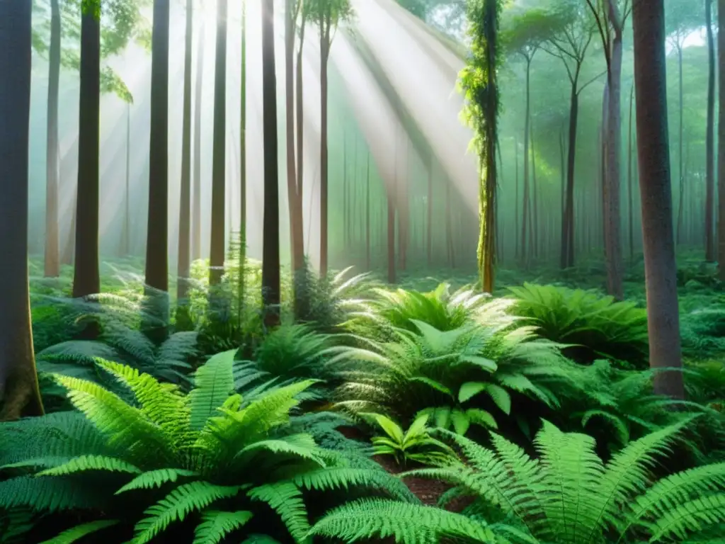 Un bosque exuberante y sereno en Uruguay, integrando sostenibilidad en el currículo educativo