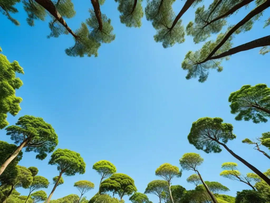 Un bosque verde exuberante ilustra la belleza natural de Uruguay y la importancia de la educación sobre cambio climático en el país