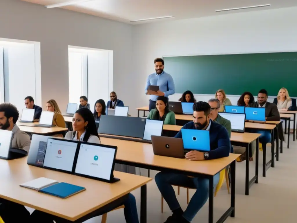 Capacitación en TICs para educadores en un aula tecnológica avanzada en Uruguay