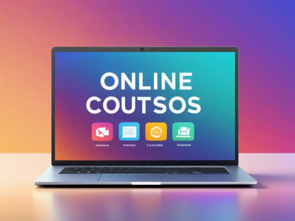 Explora cursos online gratuitos en Uruguay con un moderno portátil lleno de opciones educativas en diferentes campos profesionales