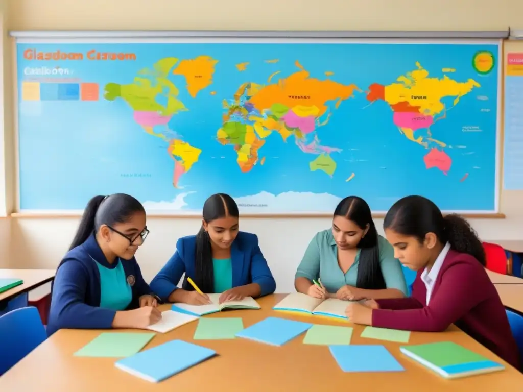 Diversidad en aula bilingüe en Uruguay con recursos coloridos