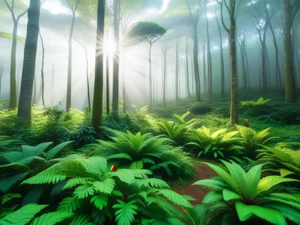 Encantador bosque en Uruguay, con diversa flora y fauna