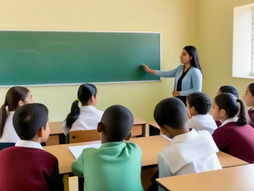 Escena serena de aula en Uruguay destaca avances educación inclusiva