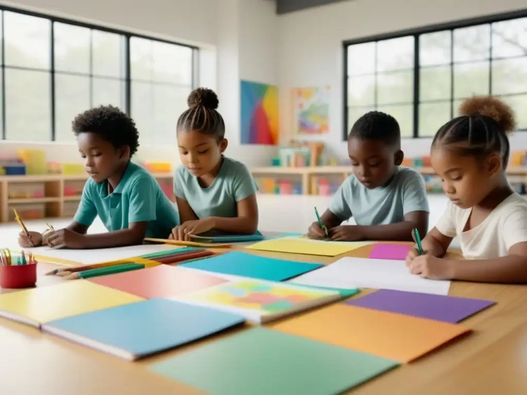 Un espacio creativo donde la diversidad y la concentración se unen en una clase de arte