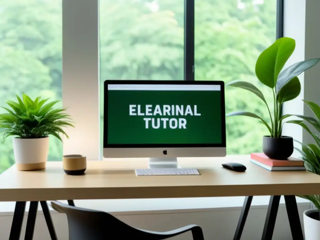 Espacio de trabajo sereno para tutor de e-learning, destacando la importancia del tutor en e-learning