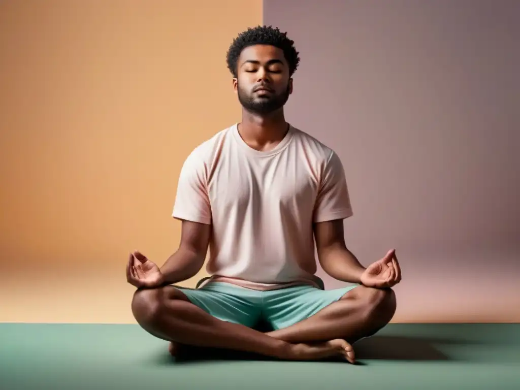 Estudiante universitario meditando en serenidad y paz, promoviendo la salud mental de los estudiantes universitarios en Uruguay