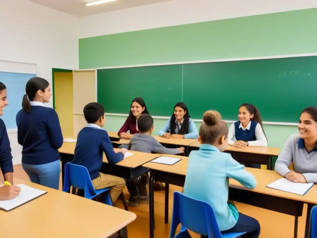 Estudiantes participan activamente en Aprendizaje Invertido en Uruguay, reflejando innovación y diversidad educativa