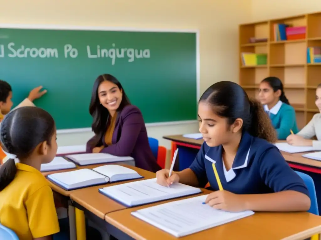 Estudiantes participan en aula bilingüe en Uruguay