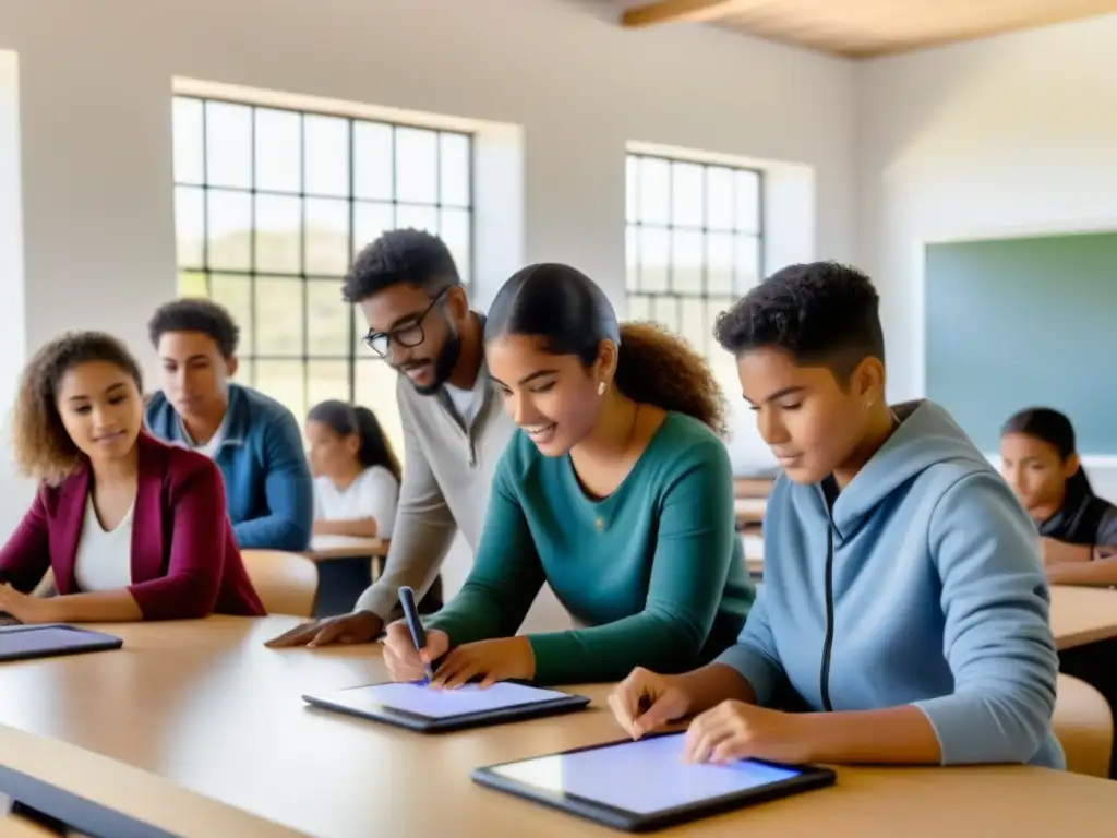 Estudiantes diversidad aprenden juntos con métodos enseñanza innovadores cambio social Uruguay