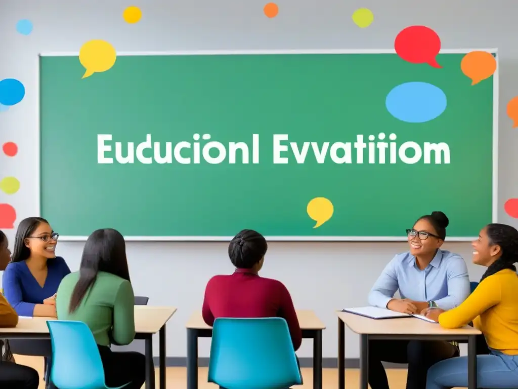 Estudiantes de diversas etnias participan en evaluación participativa en aula