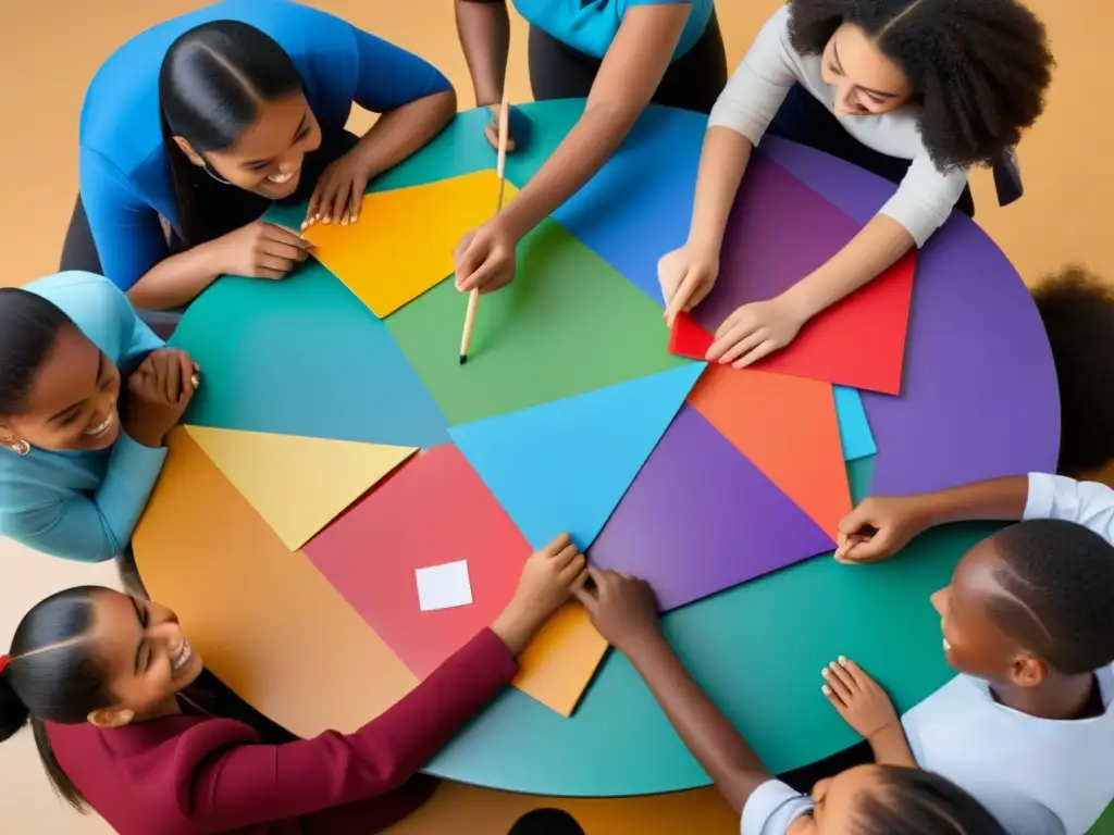 Estudiantes diversos disfrutan de la educación bilingüe inclusiva en un aula moderna, promoviendo la unidad y la colaboración