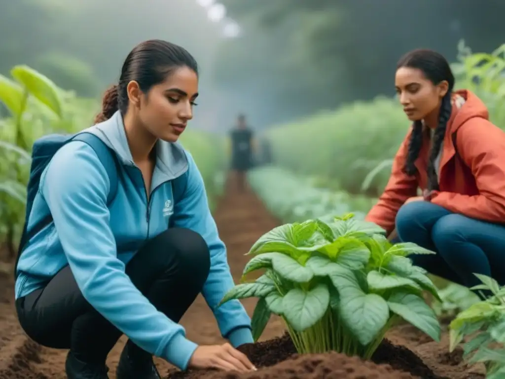 Estudiantes de Uruguay practicando educación inclusiva y prácticas ecológicas en armonía con la naturaleza