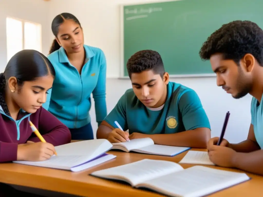 Estudiantes inmersos en metacognición en aula uruguaya