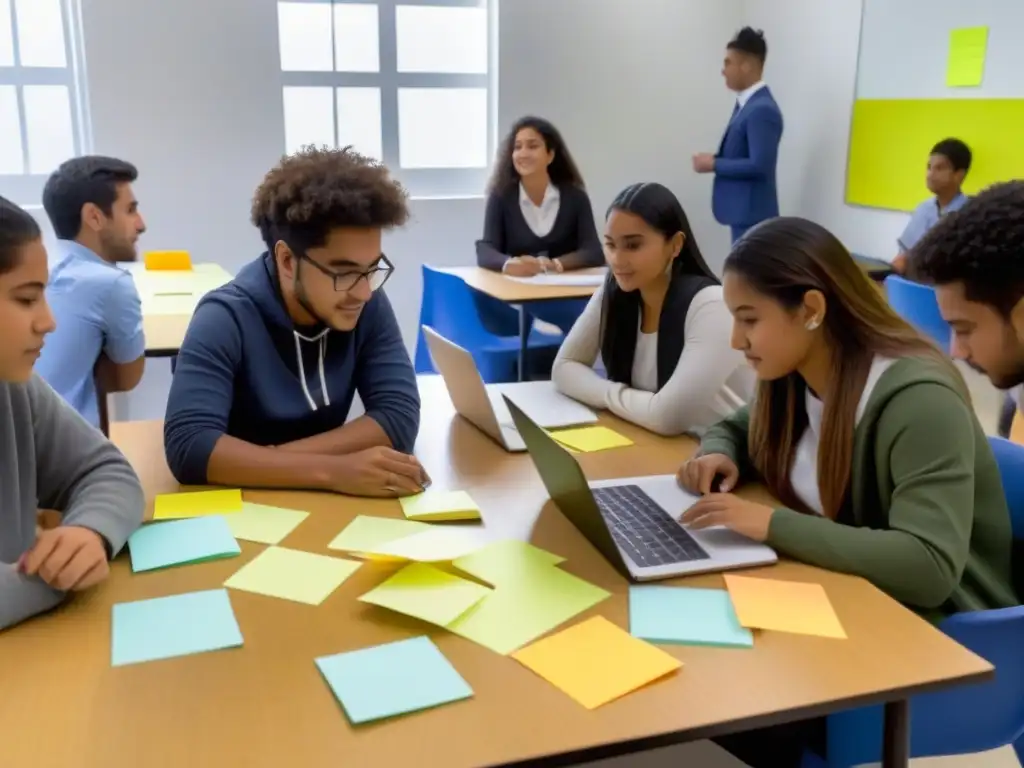 Estudiantes colaboran en proyecto de aprendizaje basado en proyectos en Uruguay