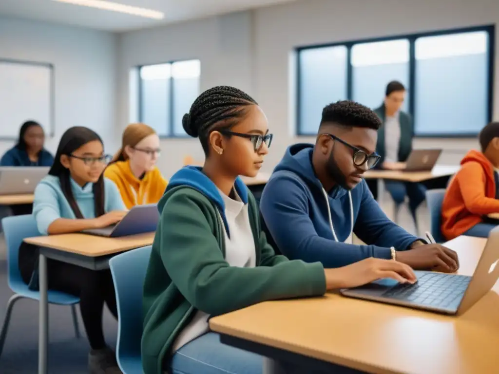 Estudiantes colaborando en proyectos de programación educativa con Scratch en Uruguay