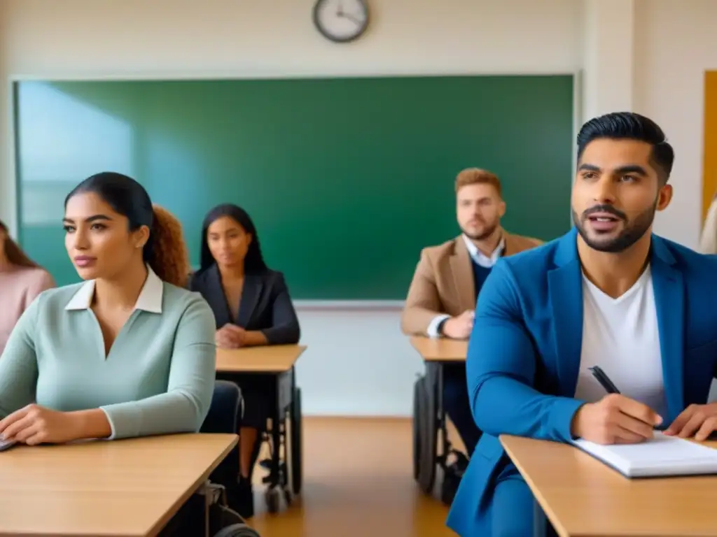 Estudiantes diversos participan con tecnologías de asistencia en un aula inclusiva con Diseño universal para el aprendizaje en Uruguay