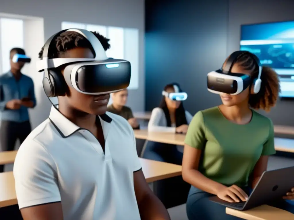 Estudiantes uruguayos en aula de Realidad Virtual, innovación y colaboración en educación