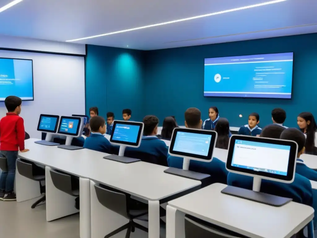 Estudiantes uruguayos desarrollan competencias digitales en aula futurista