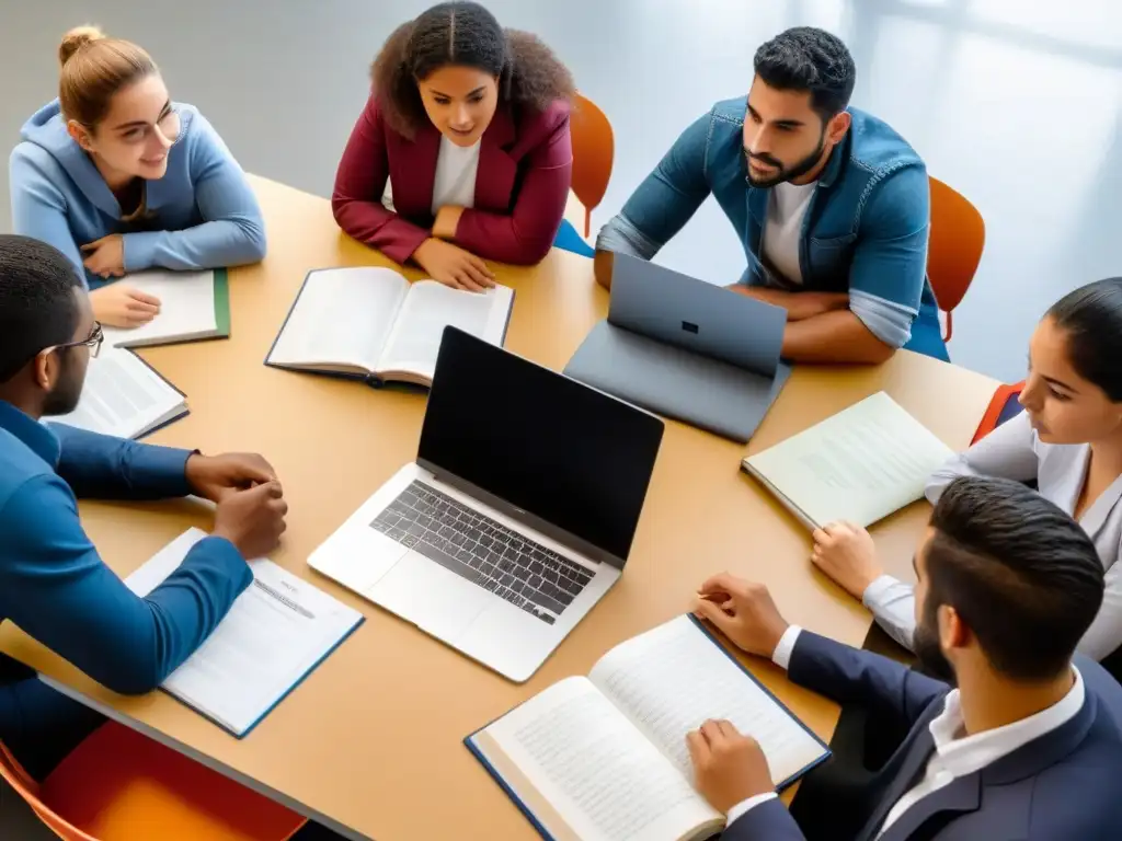 Estudiantes uruguayos colaboran en equipo en proyecto educativo