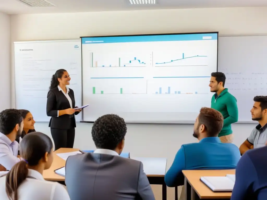 Estudiantes uruguayos aprendiendo educación financiera en un ambiente colaborativo y diverso