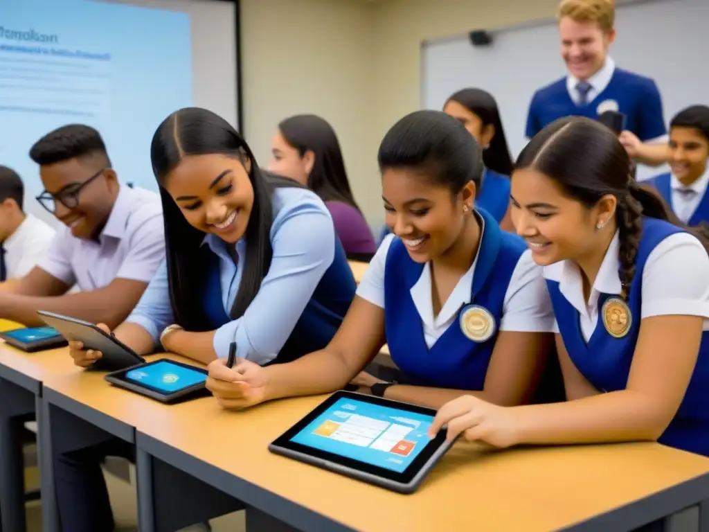 Estudiantes uruguayos disfrutan de premios gamificados en aula con tablets