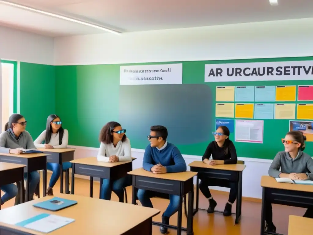 Estudiantes uruguayos interactúan con Realidad Aumentada en aula moderna