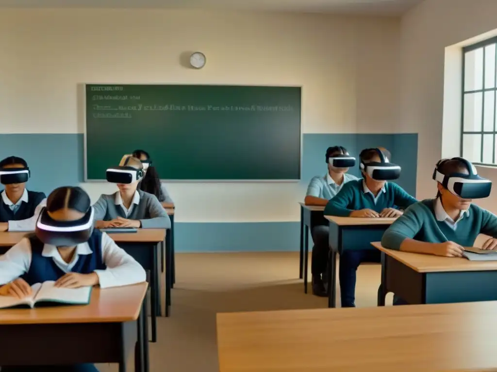 Estudiantes uruguayos en Realidad Virtual, fusionando tecnología e innovación educativa en un aula futurista