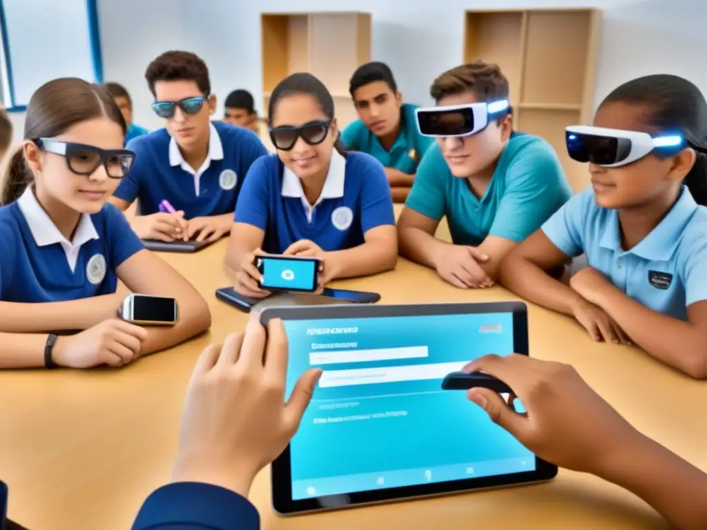 Estudiantes uruguayos aprenden con tecnología wearable en educación, fusionando innovación y colaboración en el aula