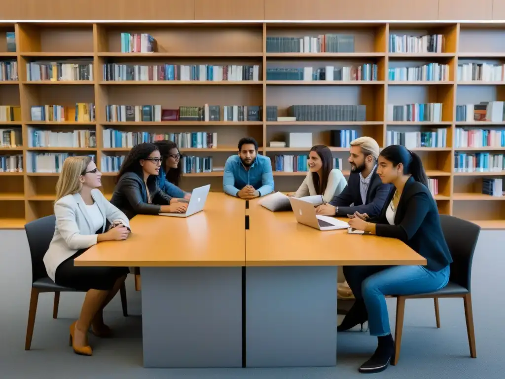 Estudio colaborativo en biblioteca universitaria moderna en Uruguay, apoyado por ONGs de financiación educación superior