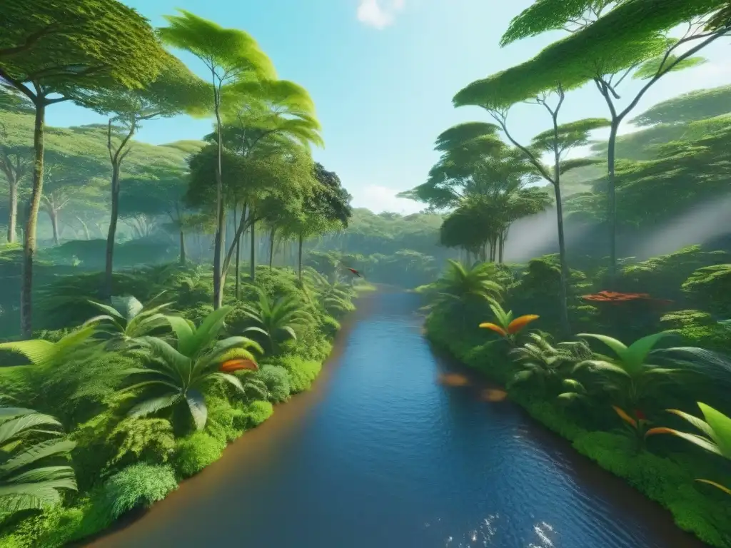 Experiencia de educación ambiental en realidad virtual en un exuberante y vibrante bosque lluvioso de Uruguay