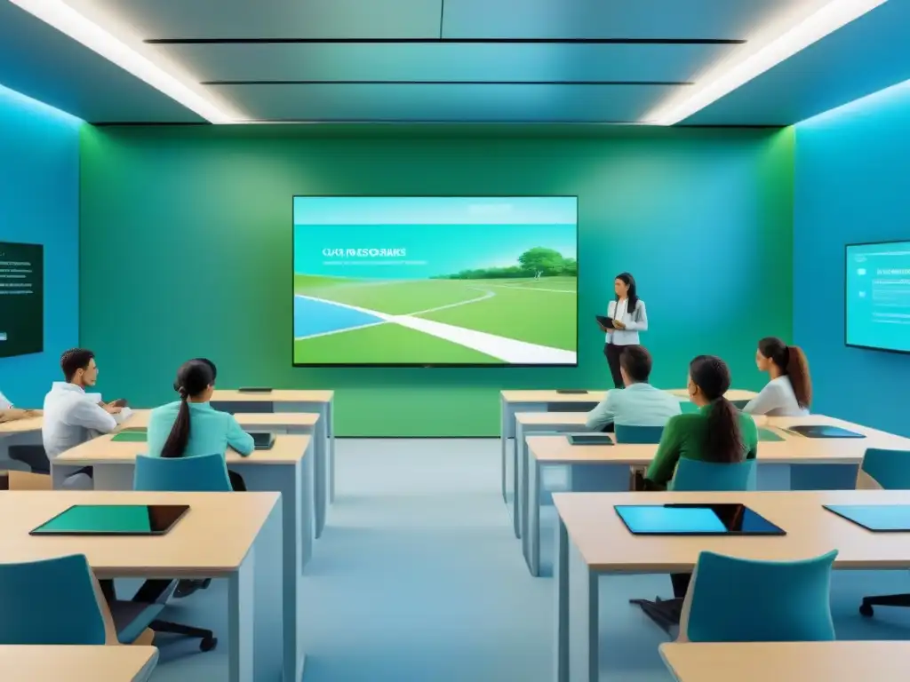 Futurista aula virtual en Uruguay con tecnologías emergentes elearning