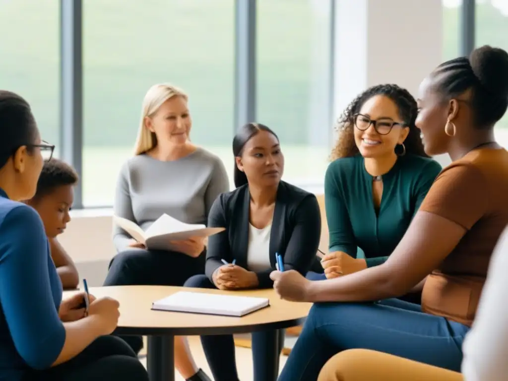 Un grupo diverso de docentes participa activamente en una capacitación sobre educación socioemocional en Uruguay