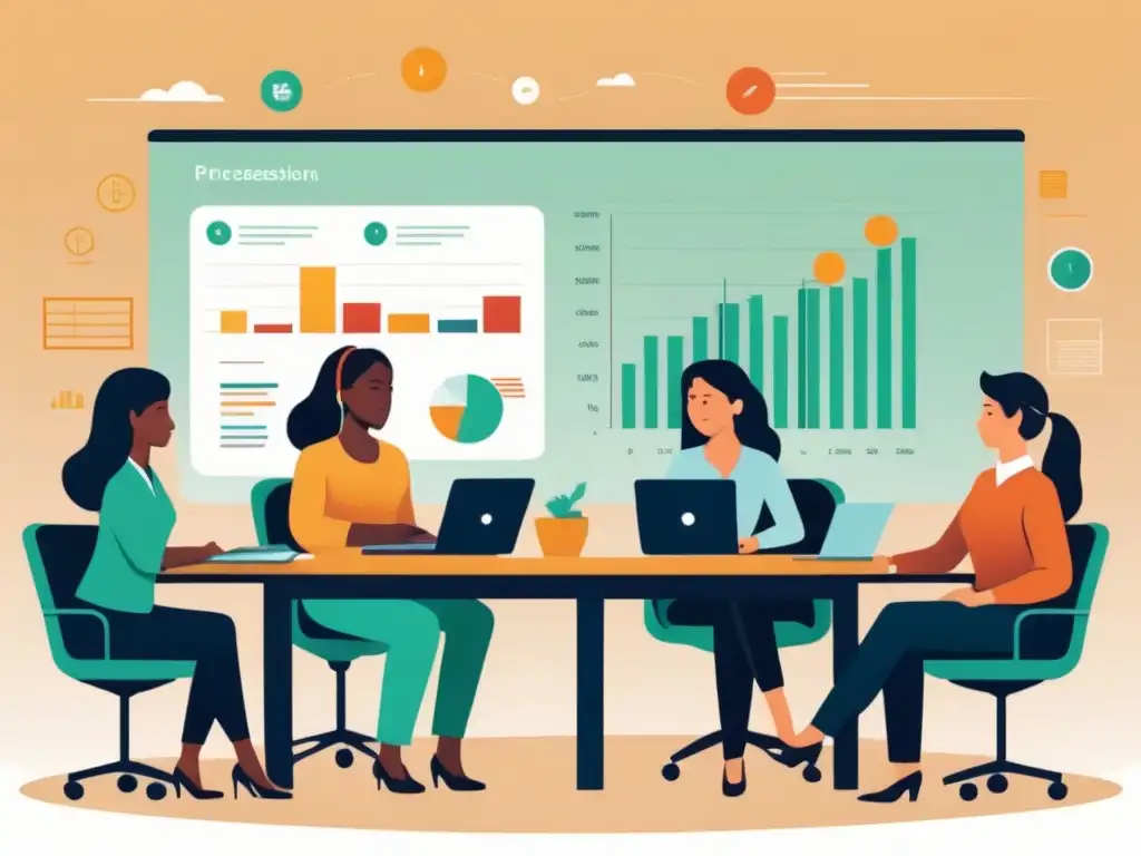 Empoderamiento financiero en aula moderna: diversidad y colaboración Grupo diverso participa en educación financiera en aula moderna
