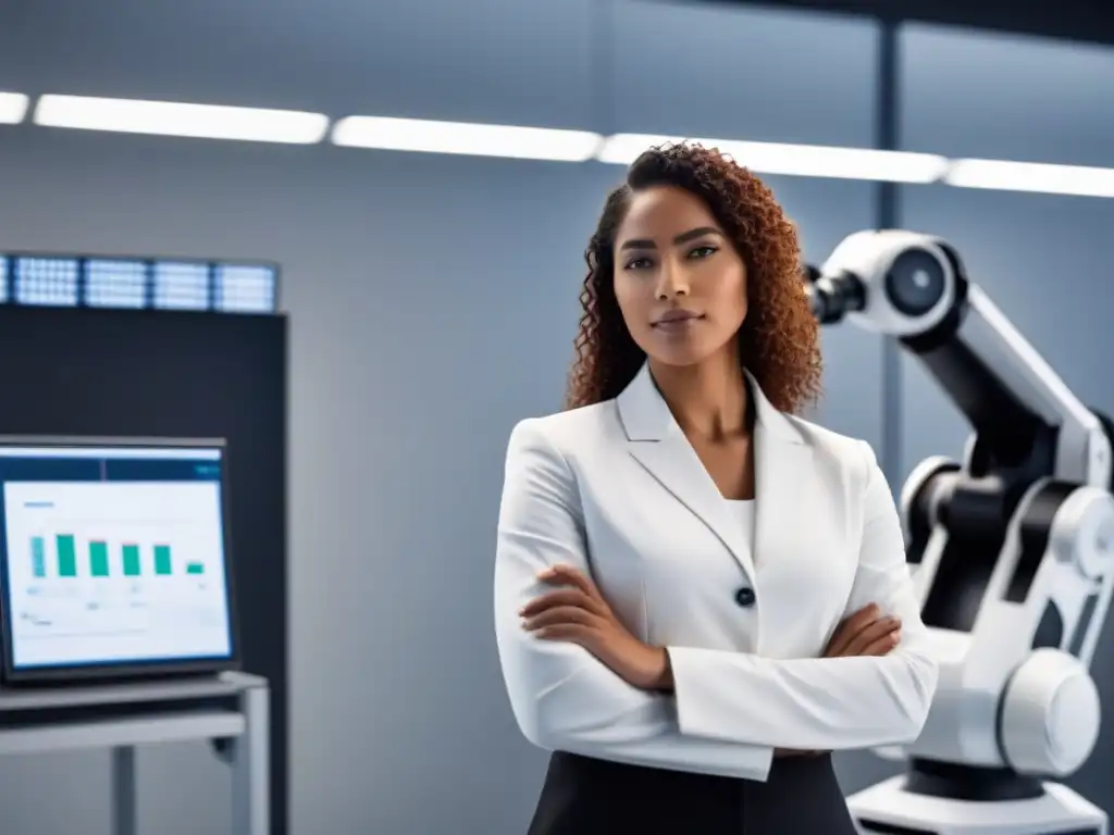 Un grupo de mujeres diversas y seguras en un laboratorio de robótica en Uruguay, líderes en la industria