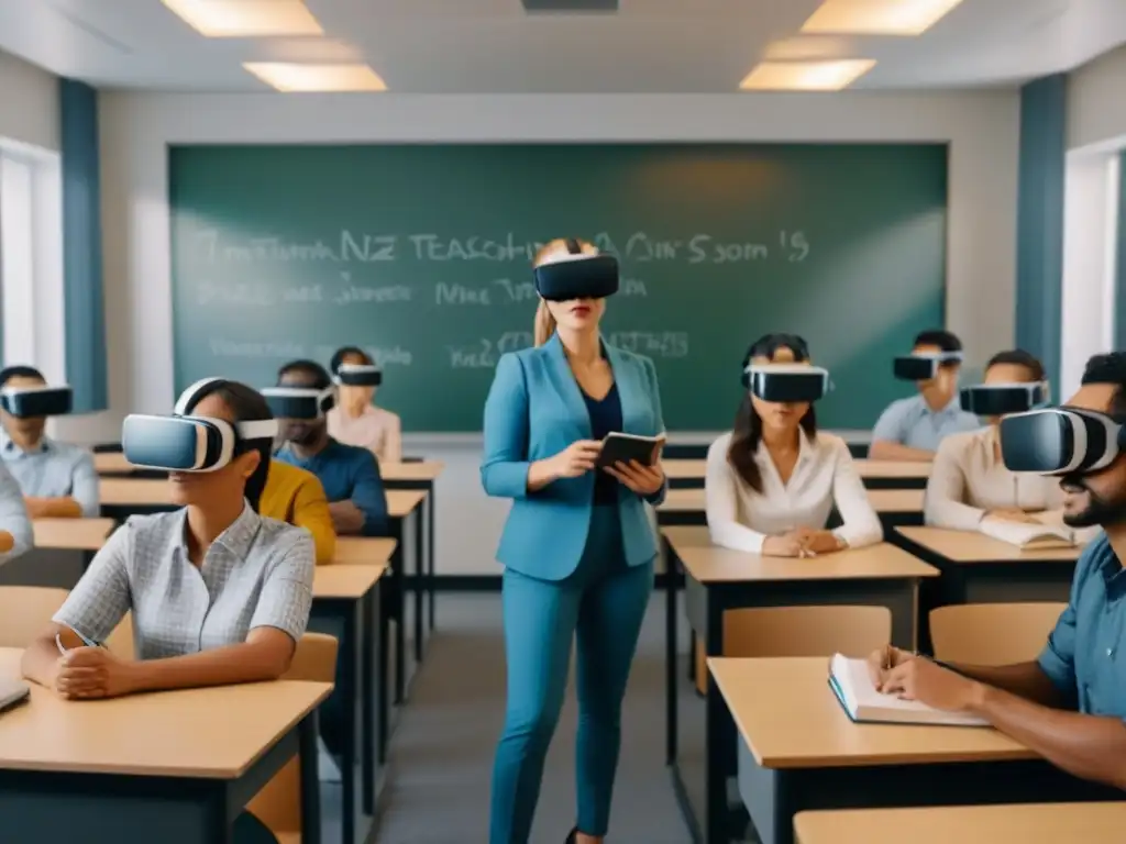 Impactante contraste entre aula tradicional y aula de realidad virtual en la enseñanza de idiomas en Uruguay