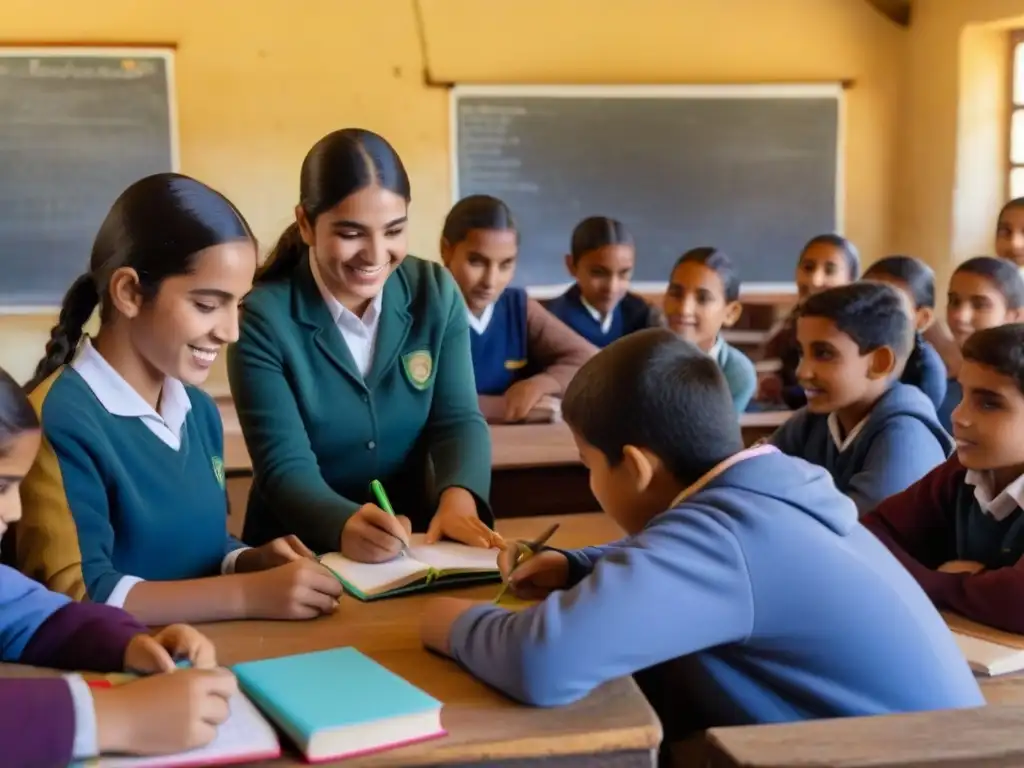 Innovadoras técnicas de educación rural en Uruguay, aulas coloridas con tecnología y materiales educativos